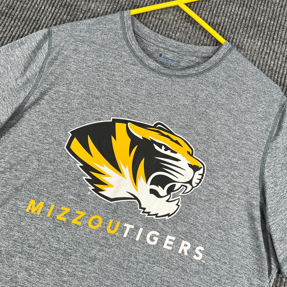 Missouri Tigers Mizzou Shirt Womens Large Gray Short Sleeve NCAA SEC Football